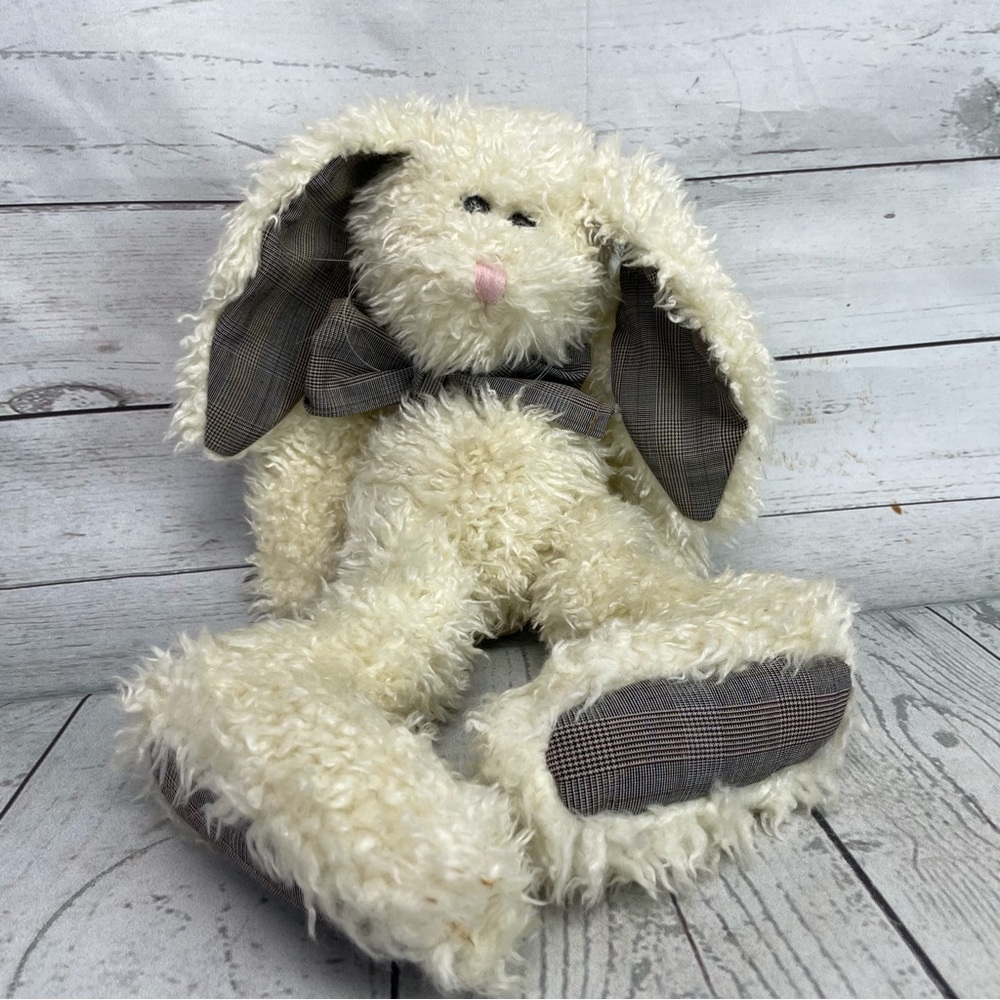 J.B Bean & Associates Jointed Mohair Bunny Rabbit Hare 16” Weighted Vtg 1995